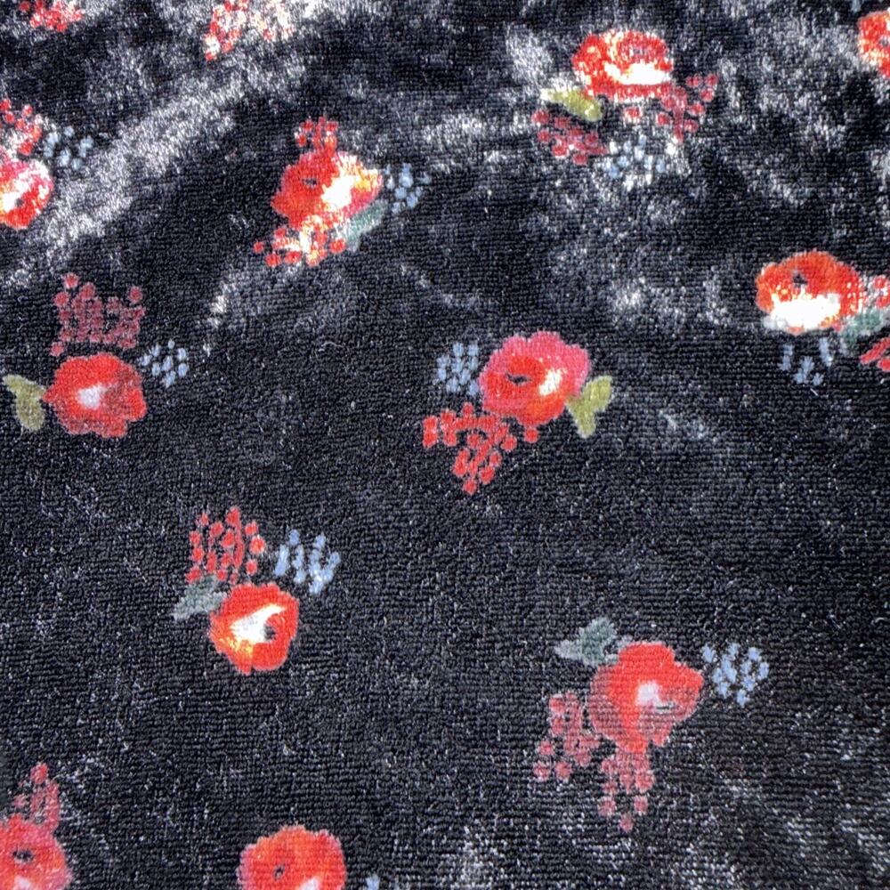 LOFT Black Velvet Puff-Sleeve Top - Picture 6 of 7